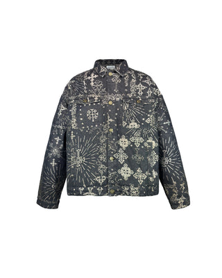 【Untitled Artworks】Jacquard Denim Jacket Black