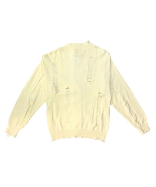 【Untitled Artworks】Cardigan Distressed Cream