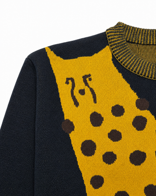 【LONGO】Man's Jacquard C-neck Hoodie