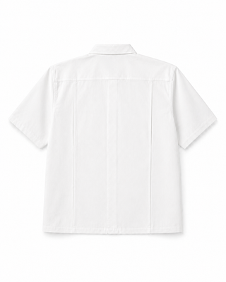 【LONGO】Man's Jacquard C-neck Hoodie Man's Short Sleev ed Shirt w/ buttons