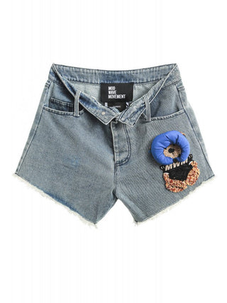 【MWM】WOMAN TEDDY BEAR DENIM SHORTS