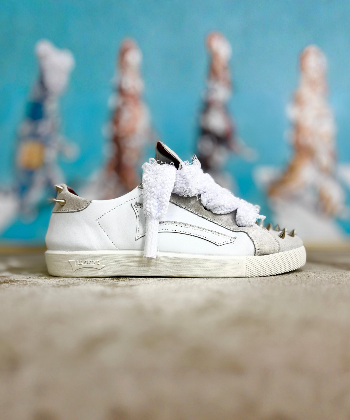 【LE SIGNE】ROCK STAR Low-sole White sneaker