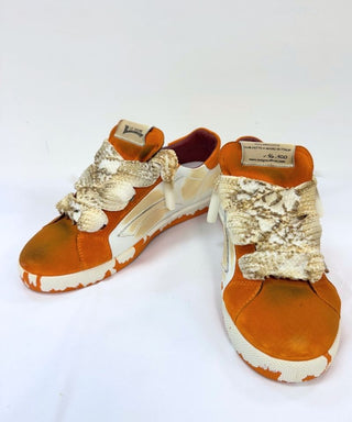 【LE SIGNE】NERONE Low-sole Burnt White&Orange sneaker